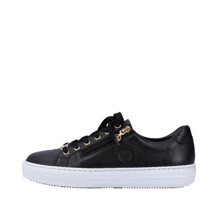 Rieker Svart Sneaker med guld detalj