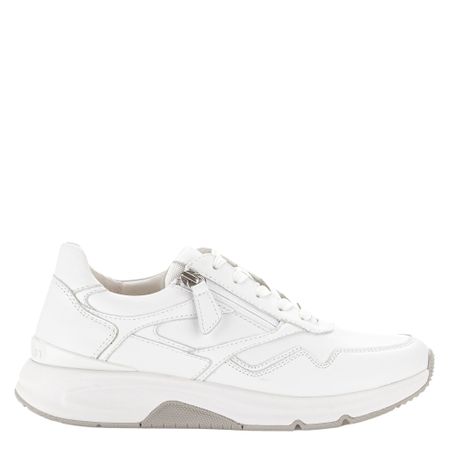 Stilren vit sneaker från RollingSoft Gabor med dragkedja