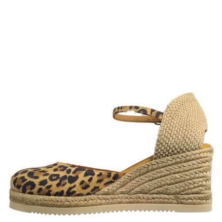 Espadrillos i leopardmönstrat läder – Unisa