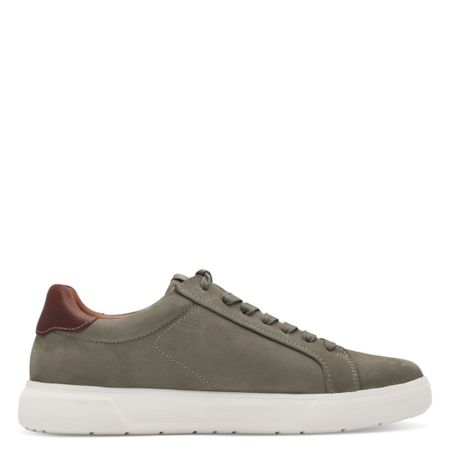 Mörkgrön sneaker i läder från Tamaris