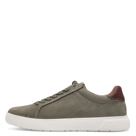 Mörkgrön sneaker i läder från Tamaris