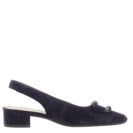 Marinblå Gabor Elegant låg klack med slingback