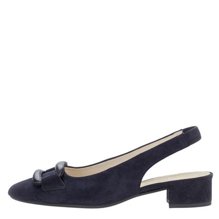 Marinblå Gabor Elegant låg klack med slingback