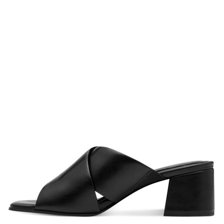 Svart sandal med klack – Elegant och bekväm