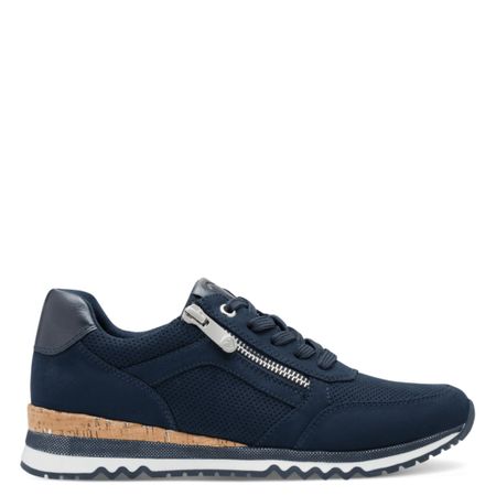 Mörkblå sneaker med dragkedja från Marco Tozzi