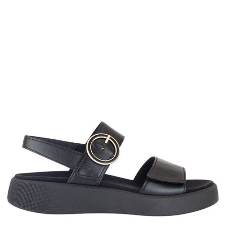 Svart slip-in sandal i läder från Gabor Comfort