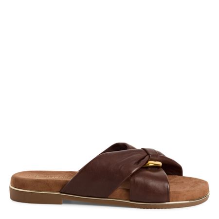 Lyxig brun slip-in sandal från Marco Tozzi
