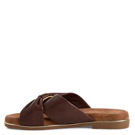 Lyxig brun slip-in sandal från Marco Tozzi