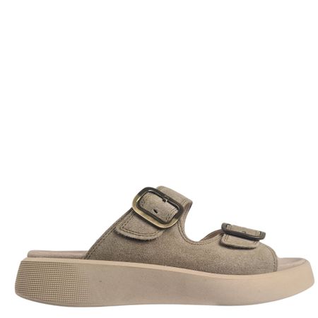 Gabor grå slip-in sandal med spännen