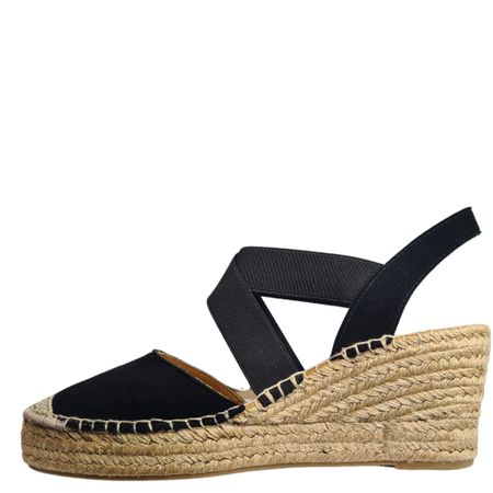 Svart espadrillo med kilklack från Billi Bi