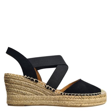 Svart espadrillo med kilklack från Billi Bi
