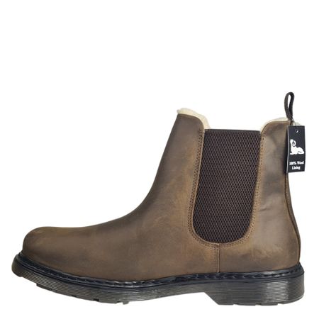 Värmande Stiliga Chelsea-boots i Mörkbrunt för Herrar