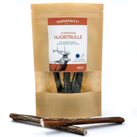 TassaFritt Hjort tuggrulle 15cm 100g (-30%)