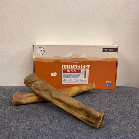 Monster Rawhide Beef Roll L 28cm box (5 st)