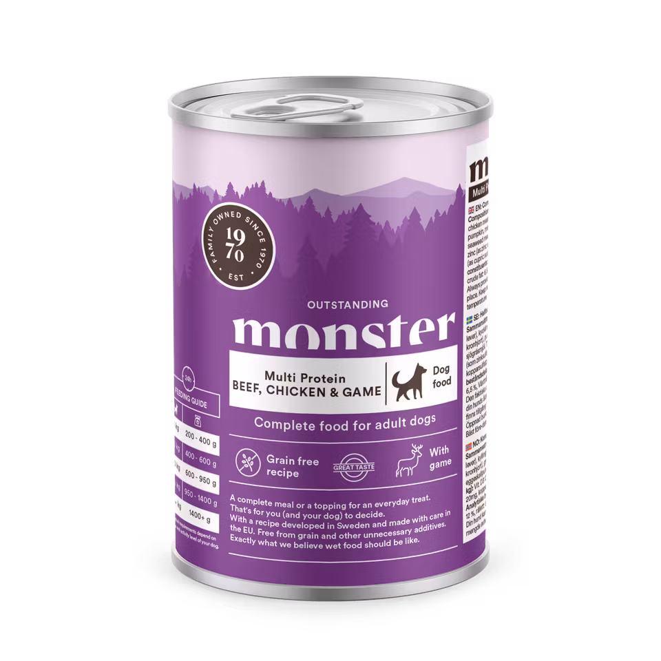 Monster Multi Beef/Chicken/Game burk 400g