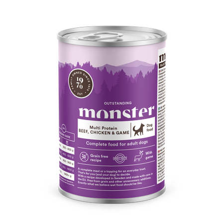 Monster Multi Beef/Chicken/Game burk 400g