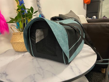 Second hand: Dogman bär/transportväska Snobben turkos katt/liten hund