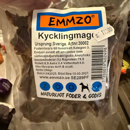 Emmzo Kycklingmage 200g
