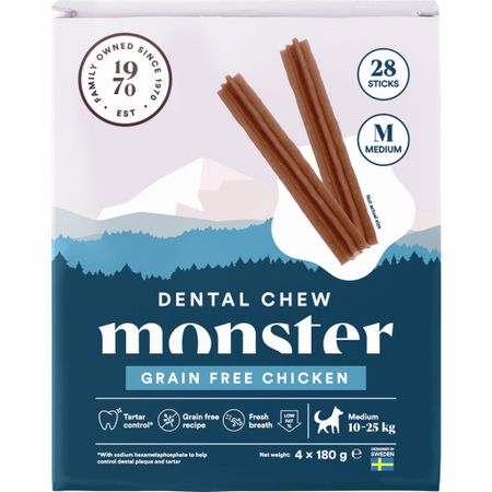 Monster Dental Chew GF Chicken M (Month, 28 st)