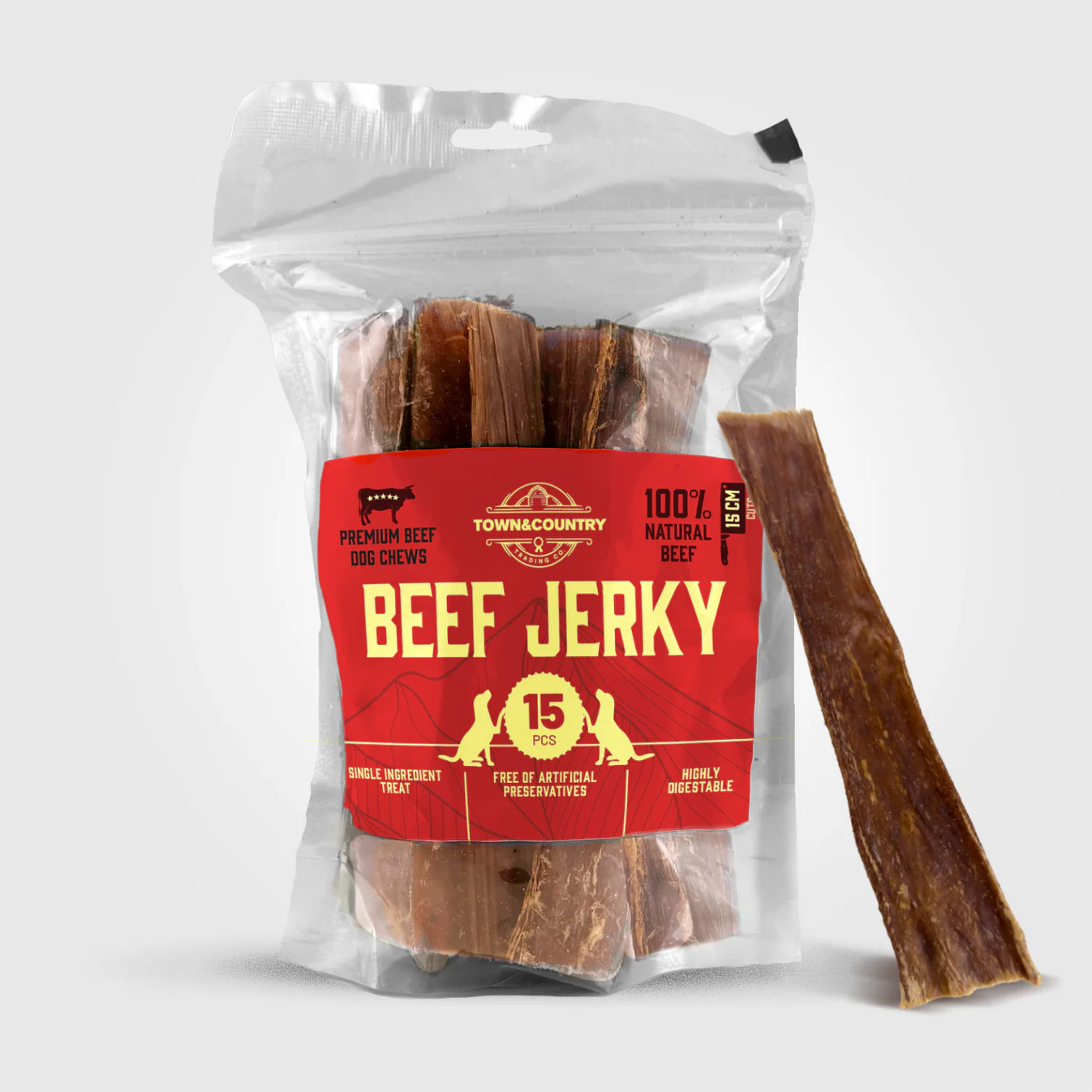 T&C Beef Jerky 15cm (Nötmatstrupe)