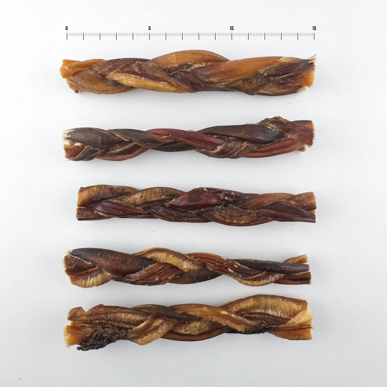 T&C Braided Bully Stick 15cm 3-pack (Tuggfläta tjurmuskel)