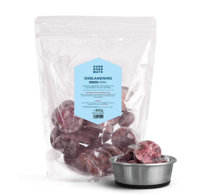 Oxblandning medaljonger 800g