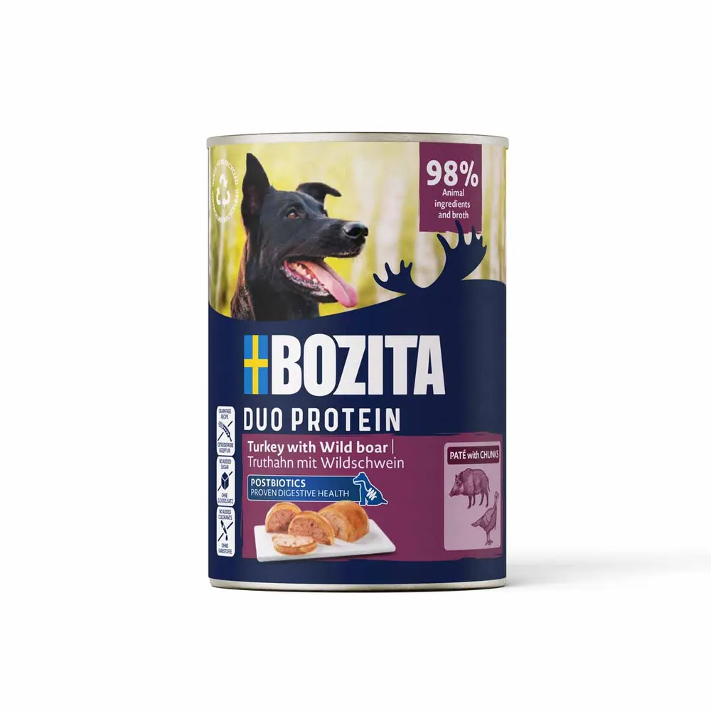 Bozita dog paté Turkey with wildboar 400g