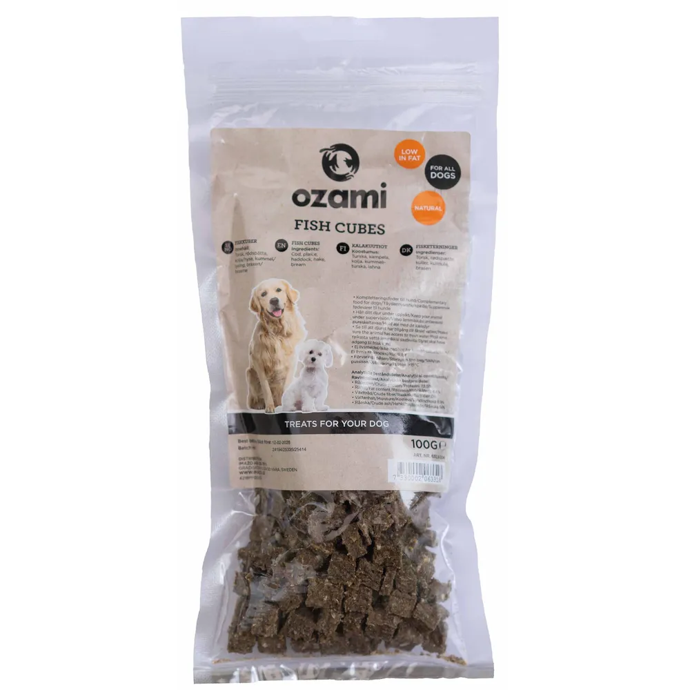 Ozami dog snack Fish cubes 100g