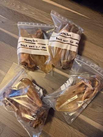 HappyDog Beef ears- 2 st stora