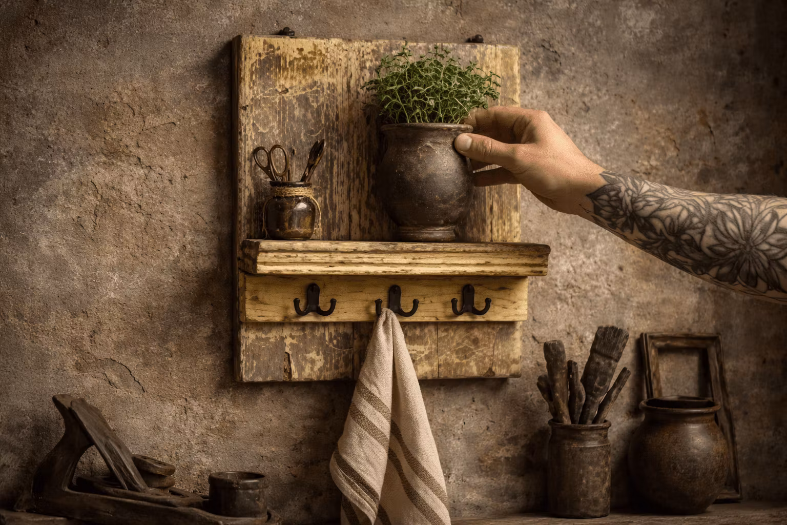 DIY Vägghylla av spillvirke