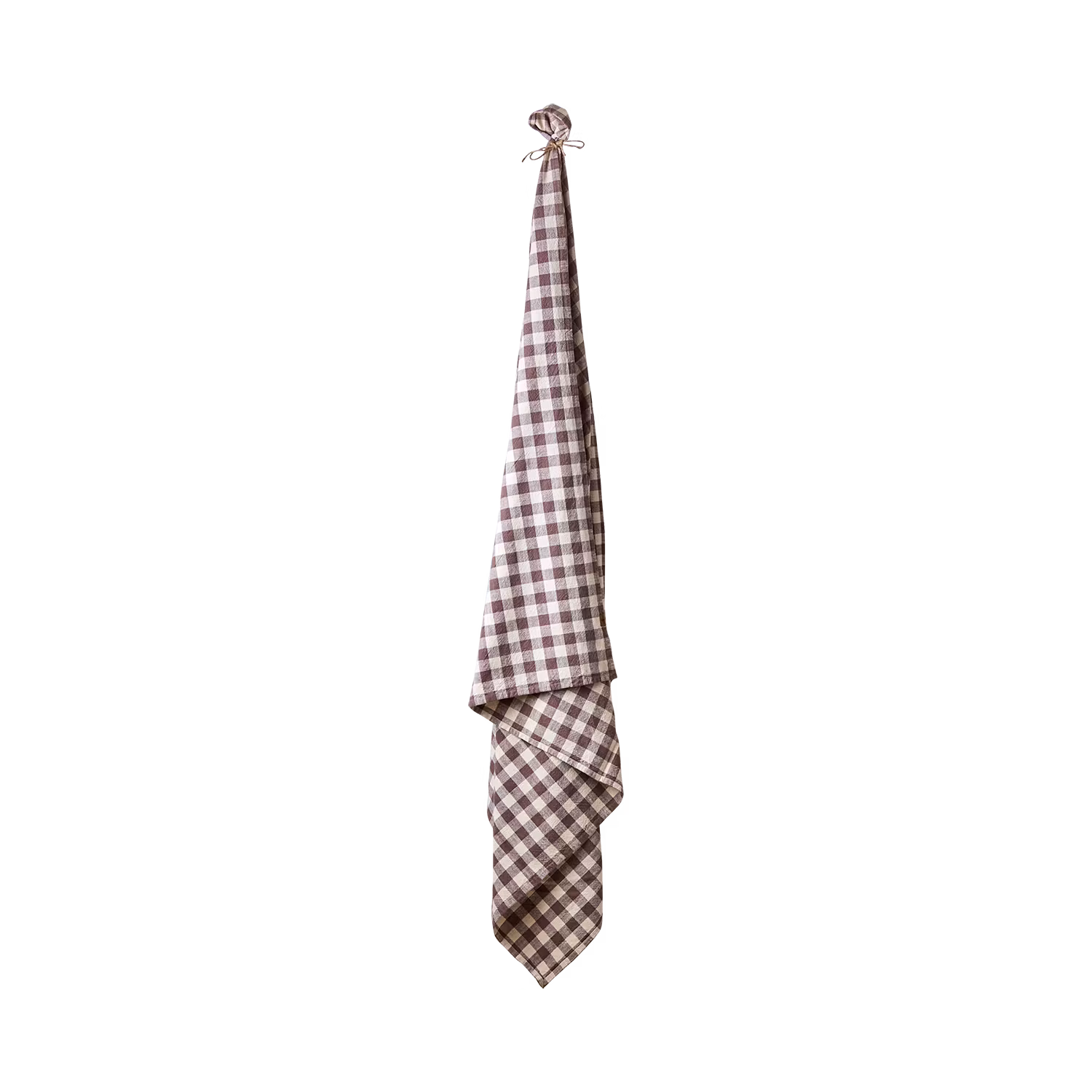 Bordsduk med rutor, 100% Bomull, Lila/elfenben, 350x140 cm