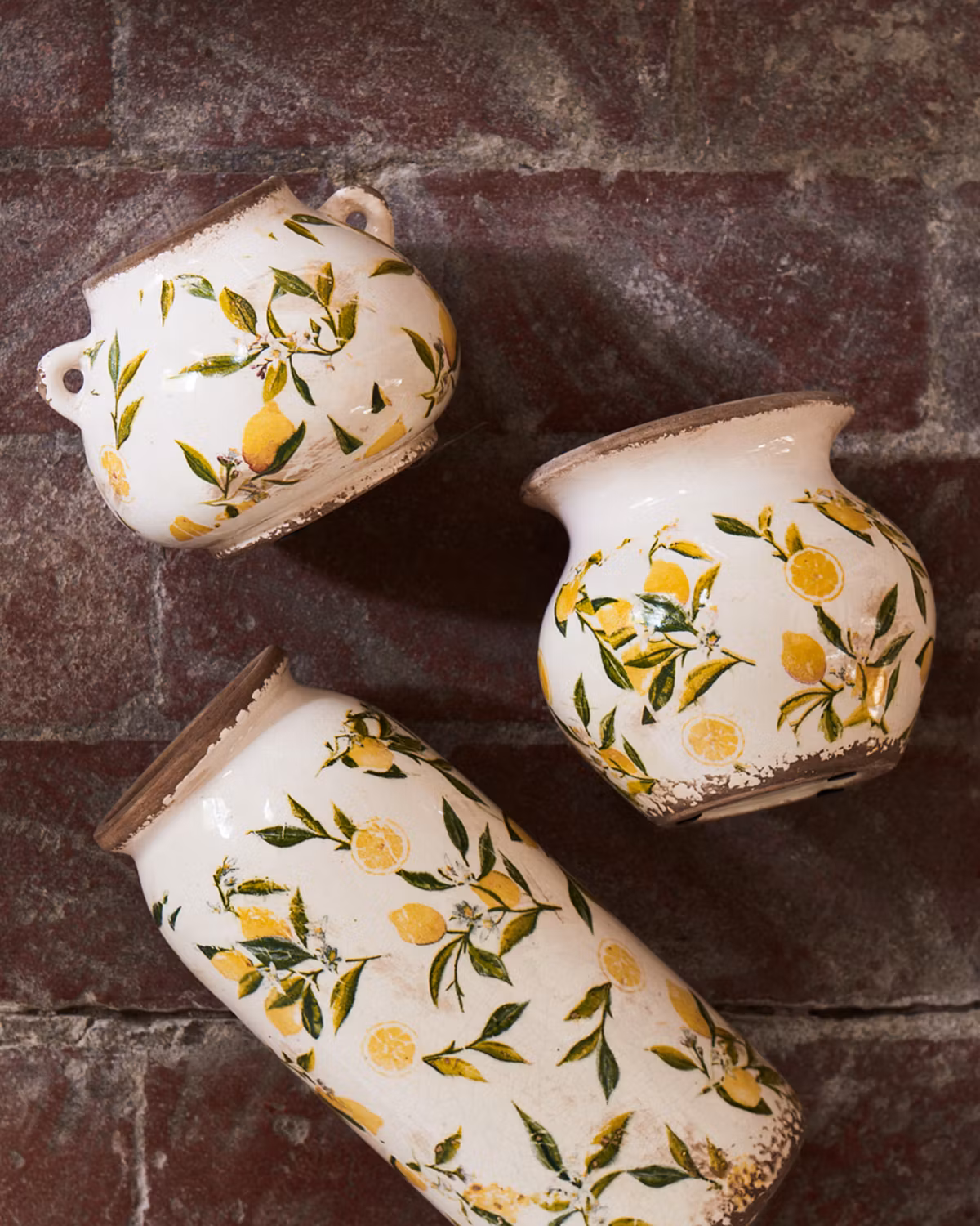 LEMONA Urna L, Vit/grön/gul
