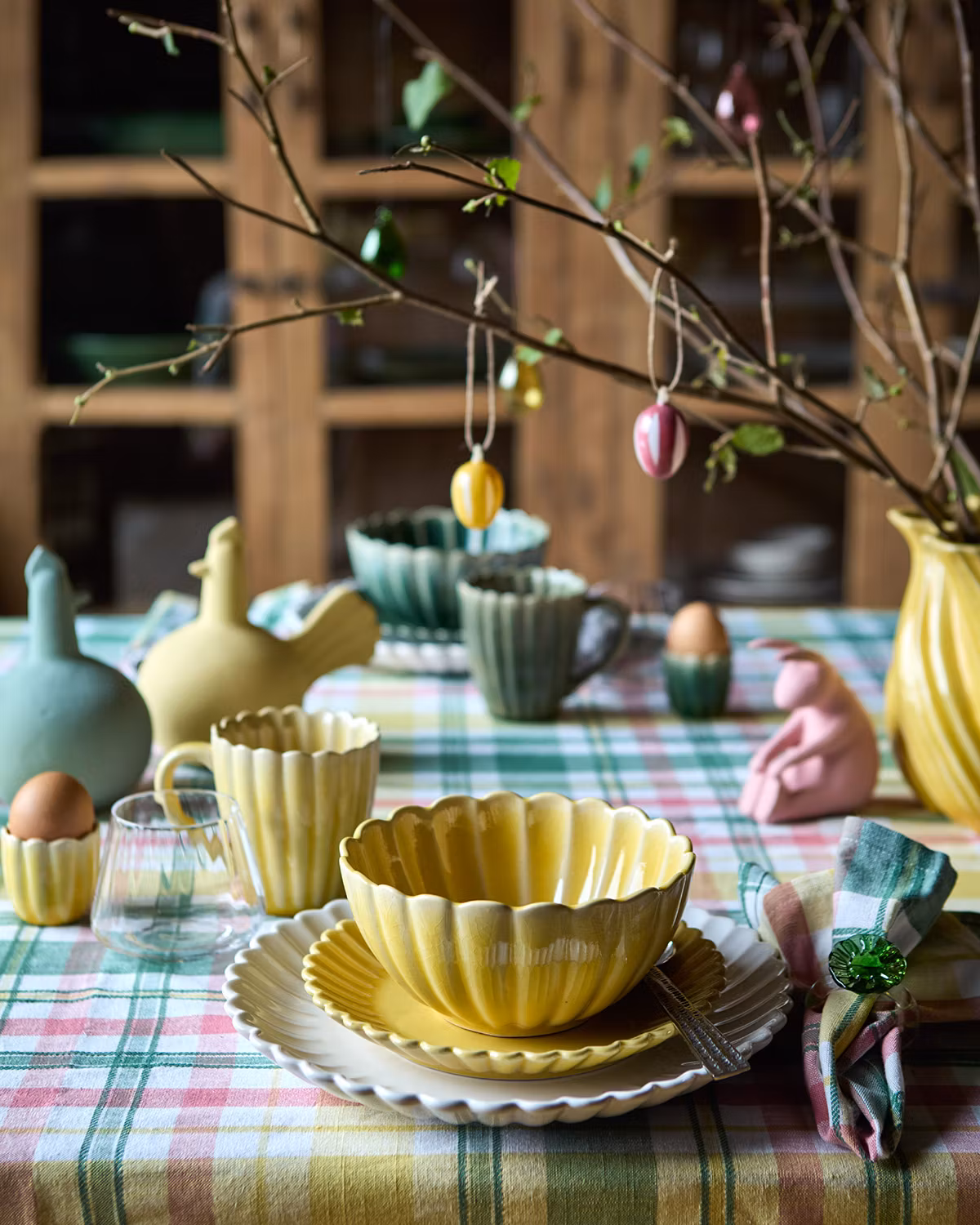 HULDA Kopp Stengods, Grön, 6-pack