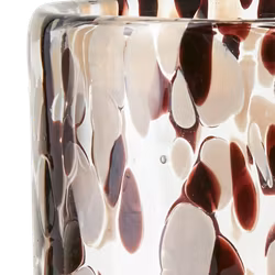 Handgjord värmeljushållare 9cm, Brun/beige/svart