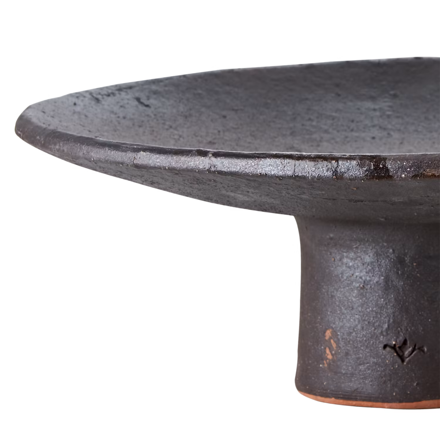 Handgjort Fat på fot 33cm, Svart