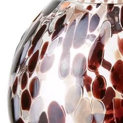 Munblåst Värmeljushållare Ø15cm, Brun/beige/svart