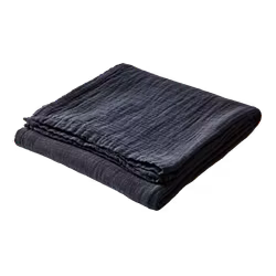 Bordsduk 100% bomull, Svart, 220x140cm