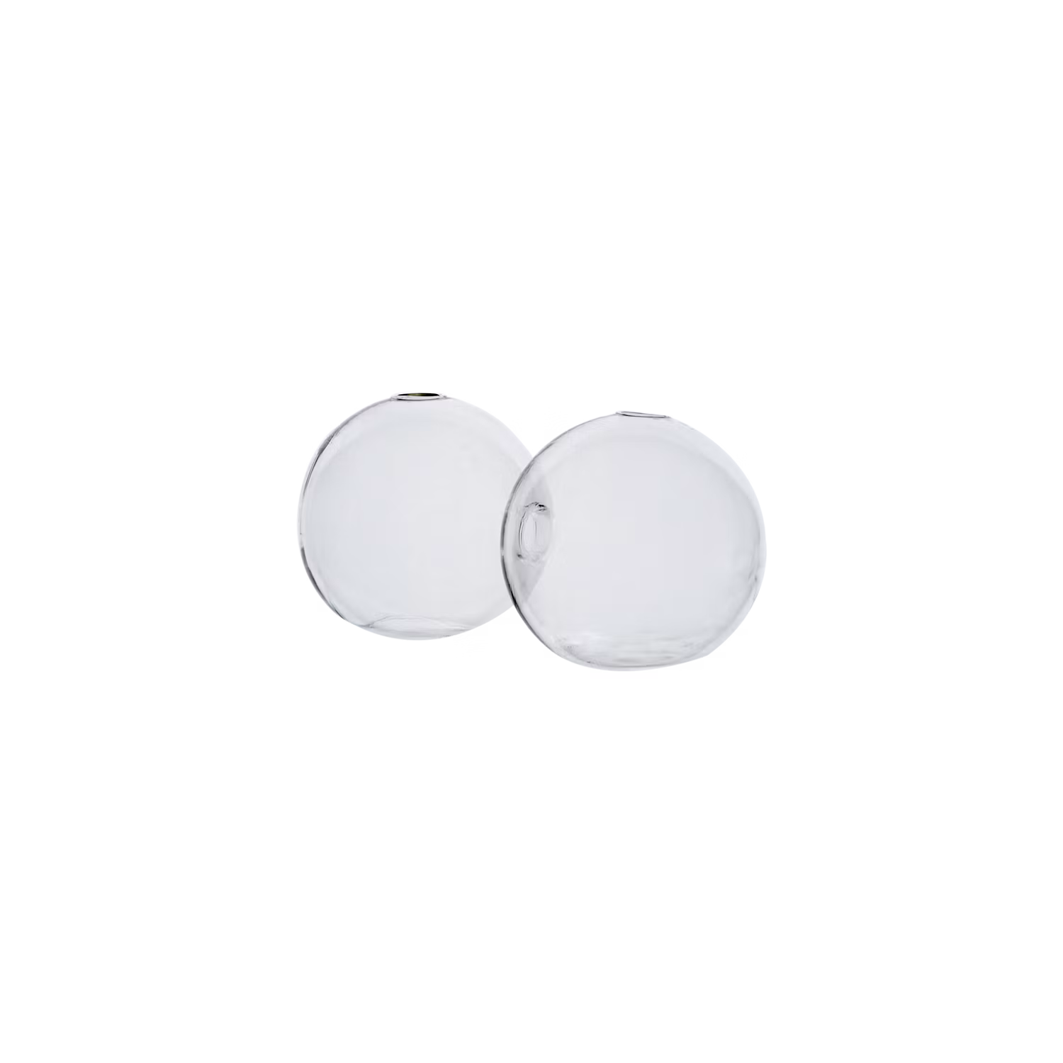 Munblåst vas 2 bubblor, 14cm