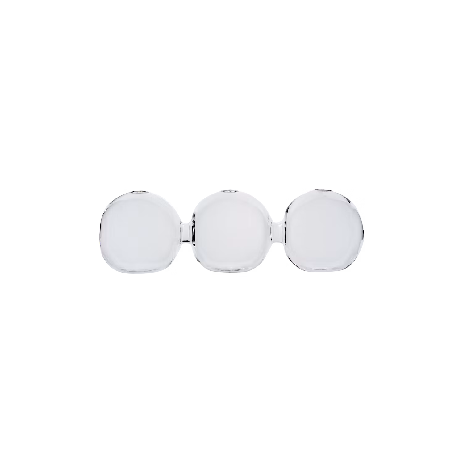 Munblåst vas 3 bubblor, 22cm
