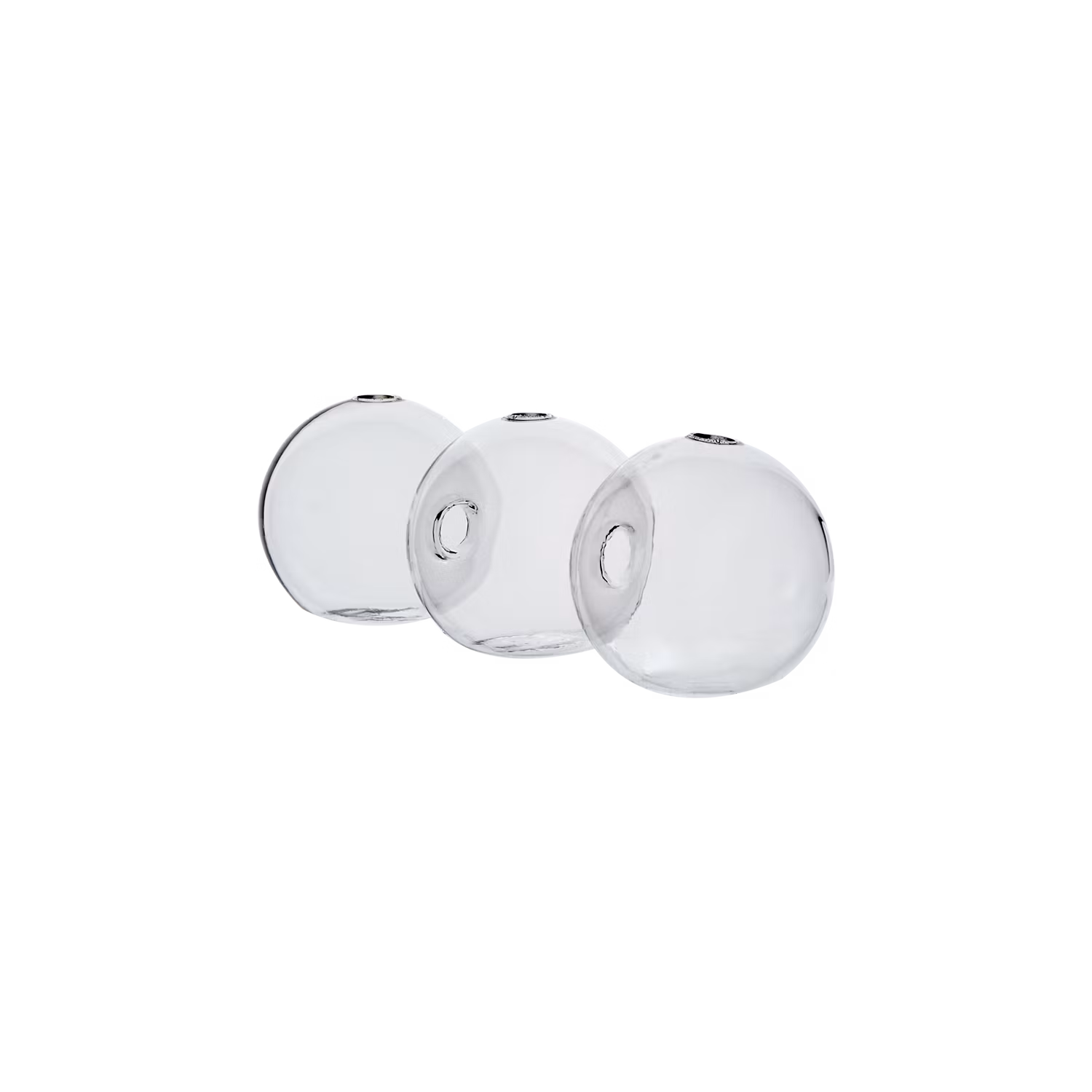 Munblåst vas 3 bubblor, 22cm