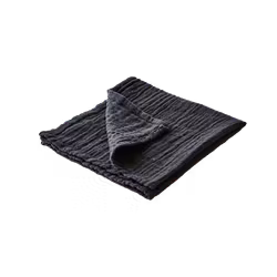 Servett 100% bomull, Svart, 4-pack