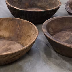 Handgord, vintage träskål, Ø35cm