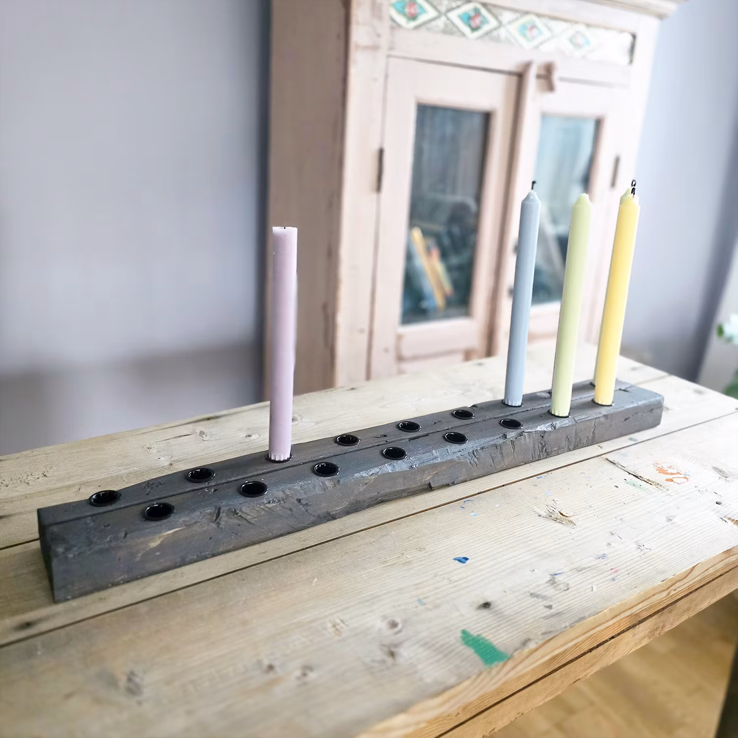 Rustik ljusstake, 17 ljus