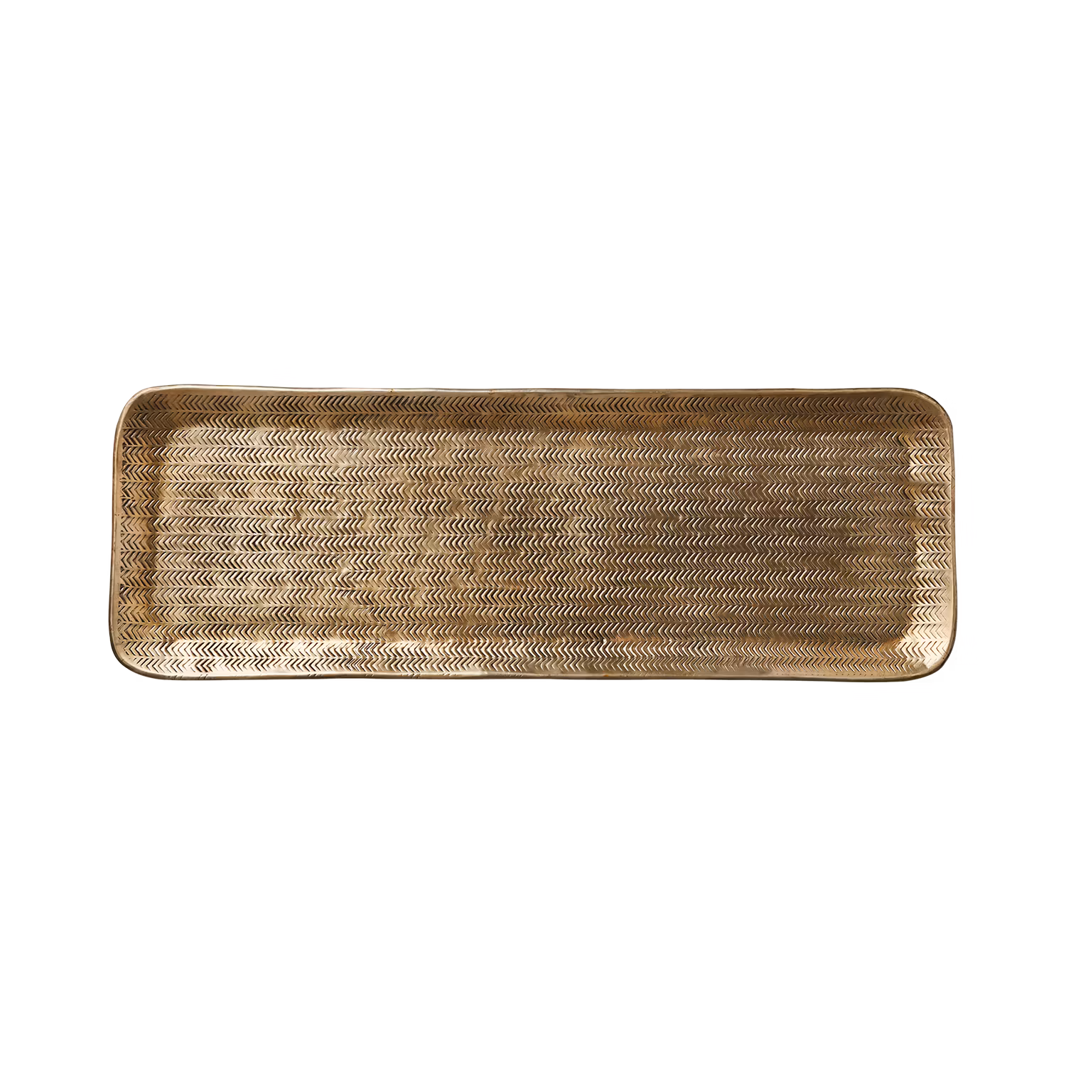 Vackert dekorationsfat, 60x21cm, Mässingfärgad