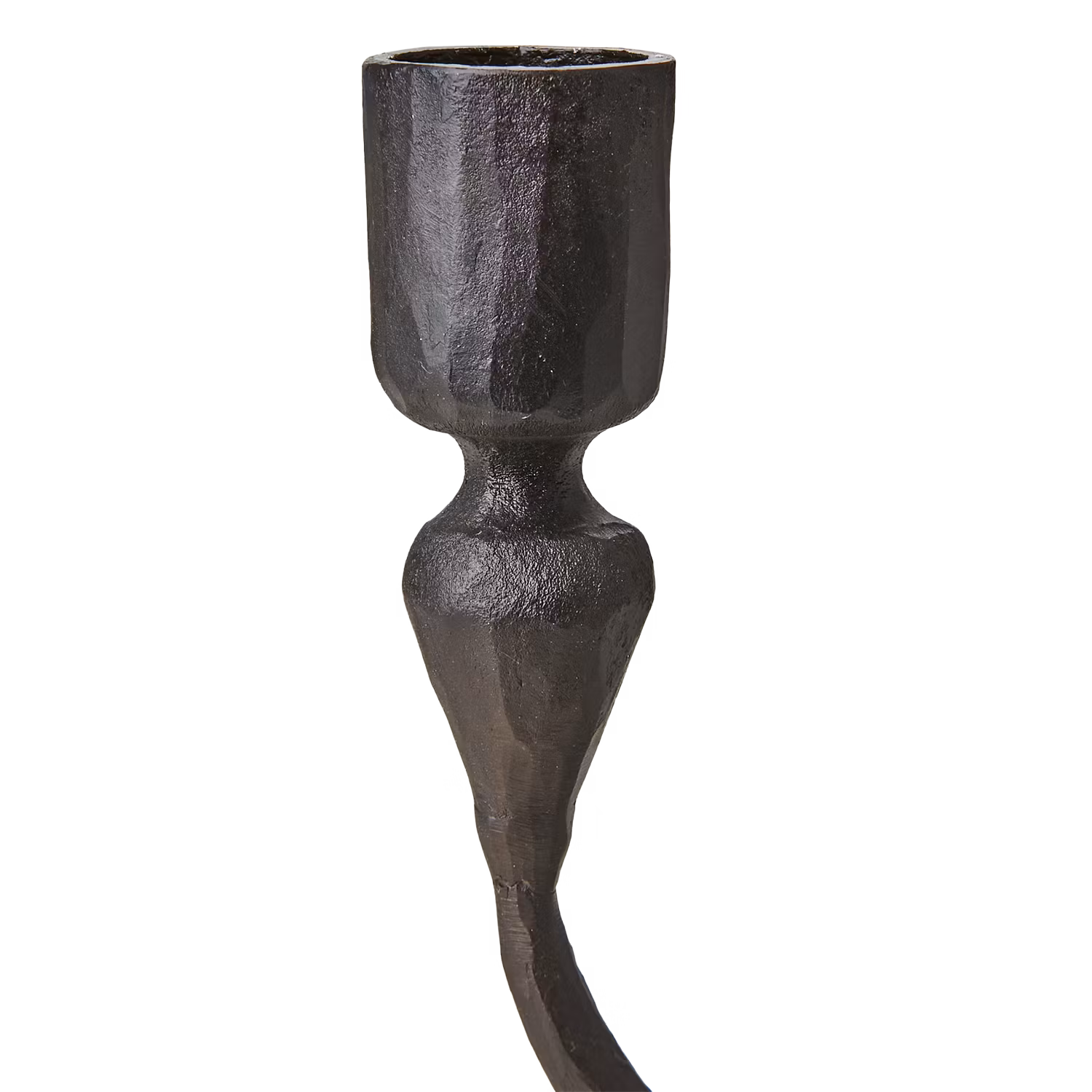 Kandelaber i järn, 19cm, Svart