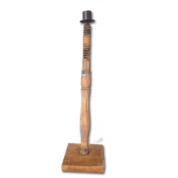 Unik ljusstake i vintage-stil - Handgjord av spinnrocksdelar, 48cm