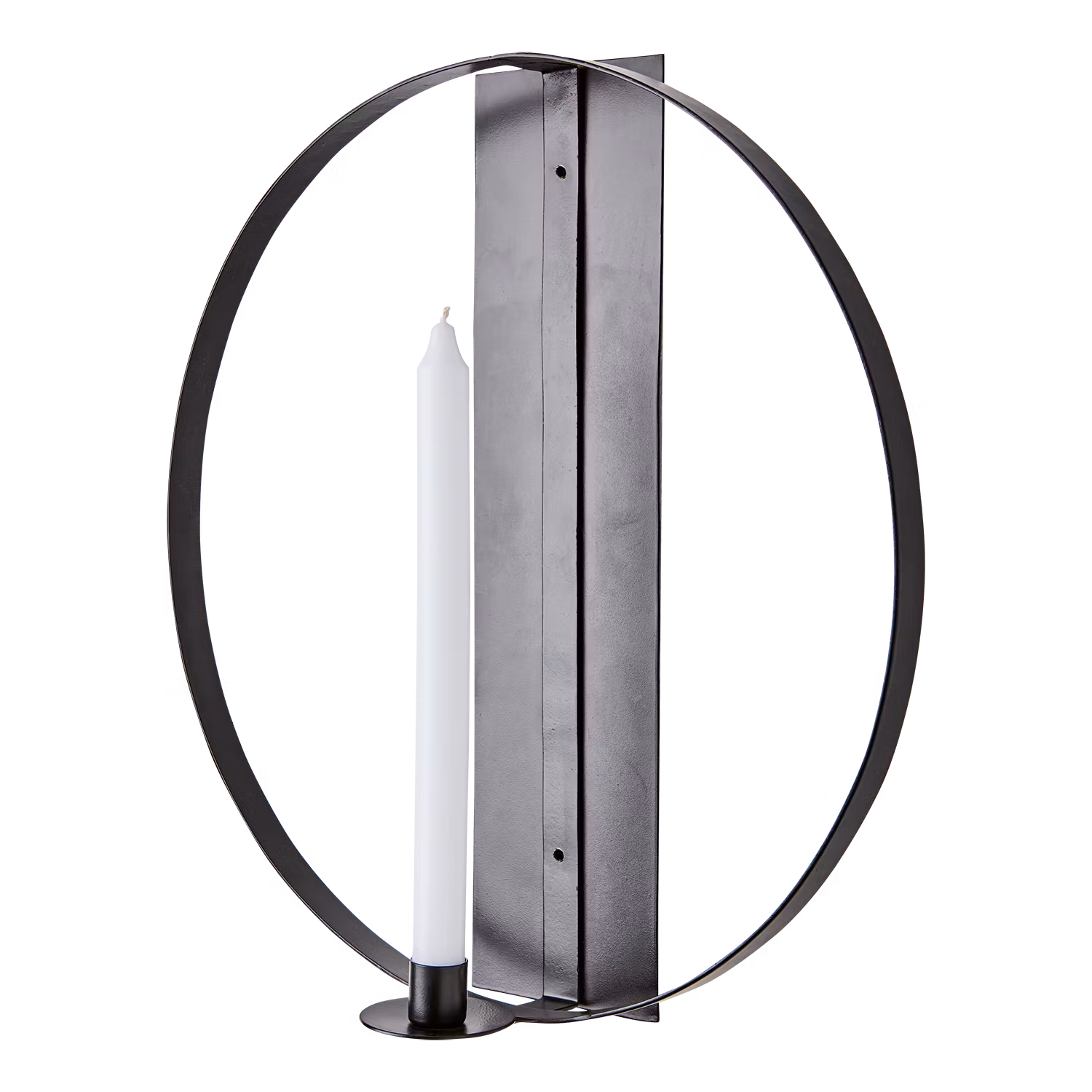 Väggljusstake Ø40cm, Svart