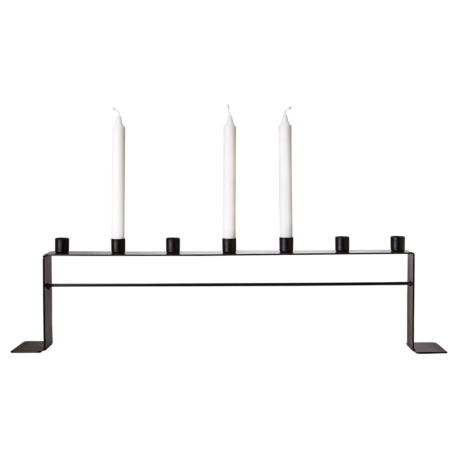 Ljusstake i järn, 72cm, Svart