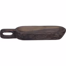Handgord, vintage träskål med handtag, 58cm, 3-pack