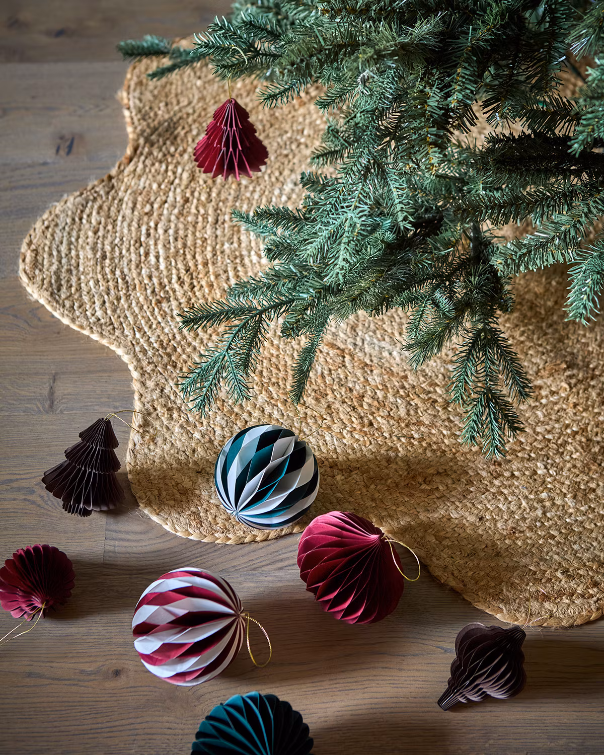 Julgransdekoration, 10-pack, Röd